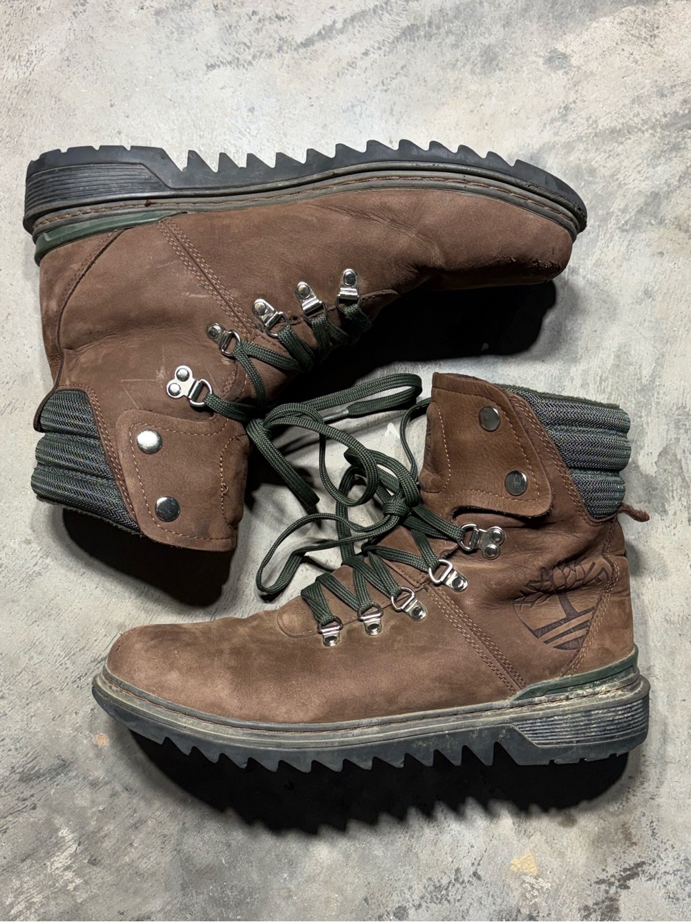 Timberland Brown and Black Lace-Up Boots